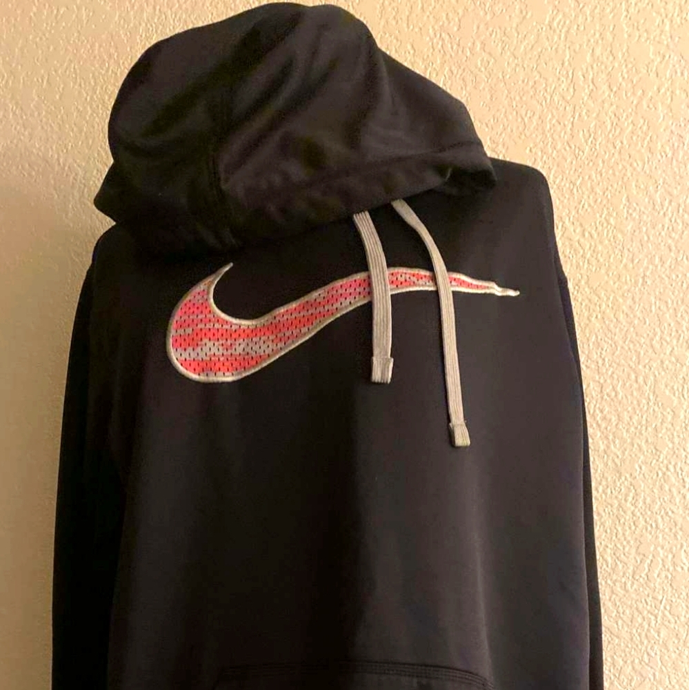 Pink and black dri fit hoodie